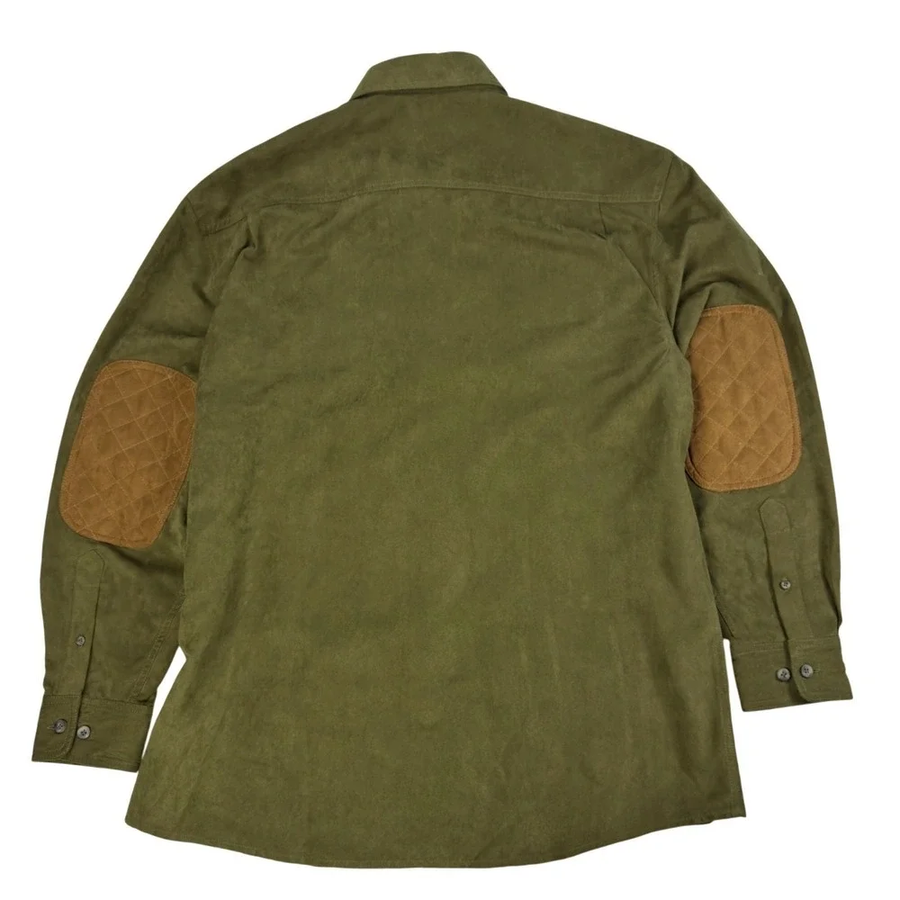 RedHead Hunting Shooting‎ Shirt Mens Size L Quilted Shoulder Patch Elbows Green